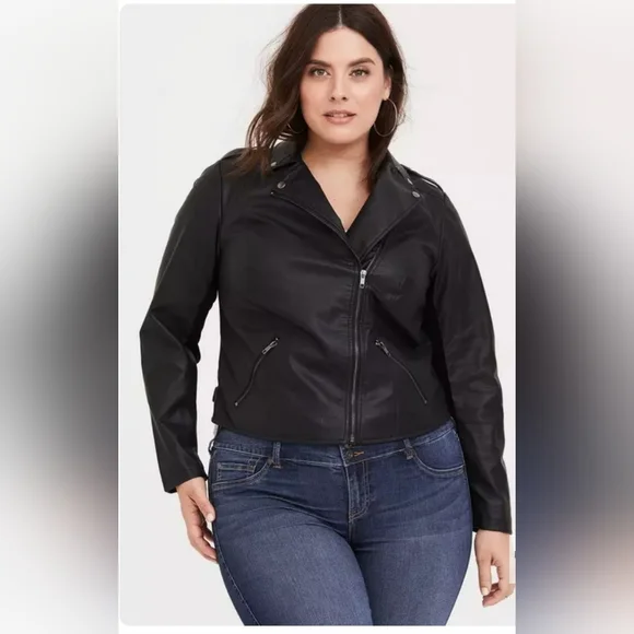 New Torrid Disney Faux Leather Jacket Sz 1 (14/16) - Picture 2 of 4